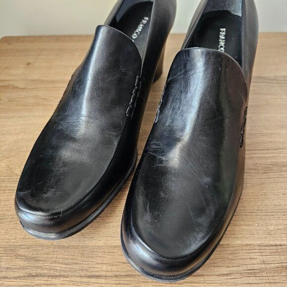 NEVER WORN FRANCO SARTO NOLAN BLACK GENUINE LEATHER PUMP SIZE 10 WOMENS - Picture 5 of 16